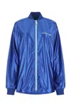 Khrisjoy Electric Blue Polyester Oversize Sweatshirt In Blue
