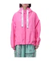 Khrisjoy Taffeta Logo Casual Jacket In Pink