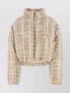 Khrisjoy Tweed Embroidered Short Down Jacket