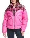Khrisjoy Tweed Puffer Jacket In Pink