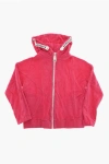 Khrisjoy Velour Hoodie Sweatshirt With Logoed Drawstring
