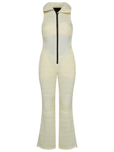 Khrisjoy Ribbed Zip-up Ski Suit In White