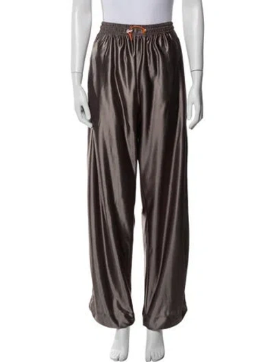 Pre-owned Khrisjoy Wide Leg Pants In Brown