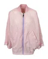 Khrisjoy Wide-sleeve Bomber Jacket In Pink