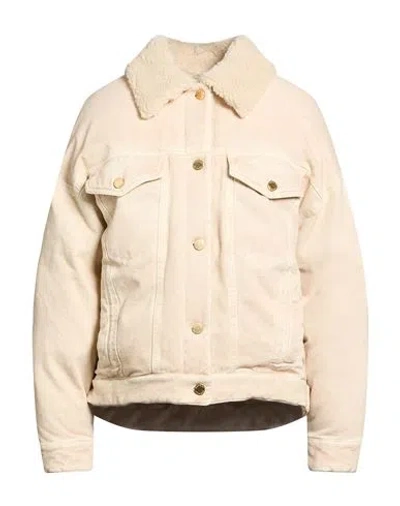 Khrisjoy Woman Denim Outerwear Beige Size 0 Cotton In Nude