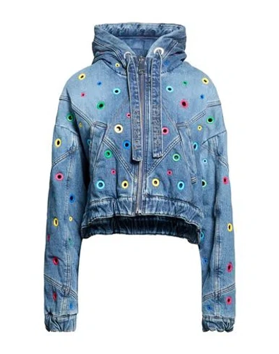 Khrisjoy Woman Denim Outerwear Blue Size 00 Cotton