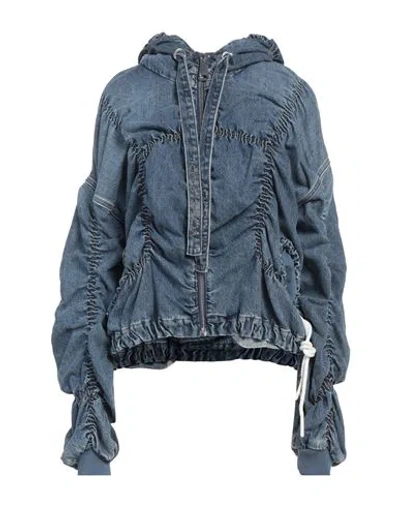 Khrisjoy Woman Denim Outerwear Blue Size 00 Cotton