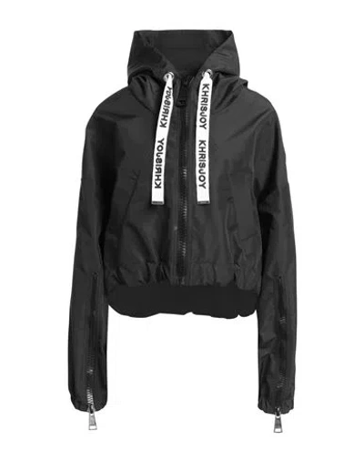 KHRISJOY KHRISJOY WOMAN JACKET BLACK SIZE 0 POLYESTER