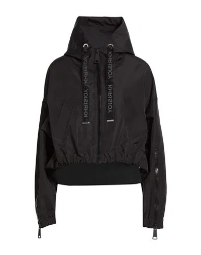 Khrisjoy Woman Jacket Black Size 00 Polyester, Polyurethane