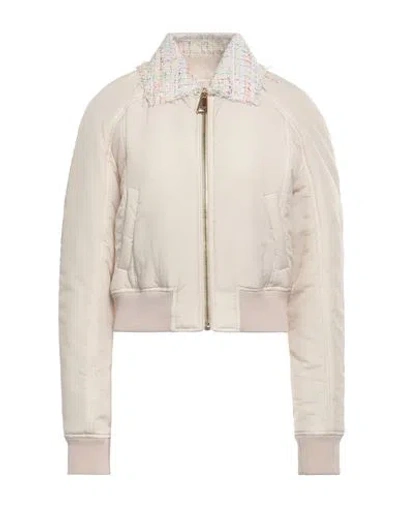 Khrisjoy Woman Jacket Cream Size 1 Polyamide, Cotton, Acrylic, Polyester, Elastane In Neutral