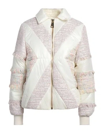 Khrisjoy Tweed-detailed Puffer Jacket In White