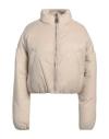 Khrisjoy Woman Puffer Beige Size 00 Polyamide In Beige