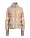 Khrisjoy Woman Puffer Beige Size 00 Polyamide, Wool, Acrylic, Elastane In Nude