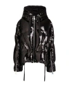 Khrisjoy Embellished Polyester Down Jacket With Drawstring Hood In Black