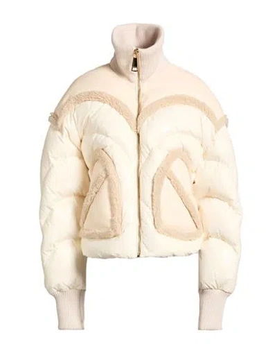 Khrisjoy Woman Puffer Cream Size 00 Polyamide, Polyester, Polyurethane, Wool, Acrylic In Neutral