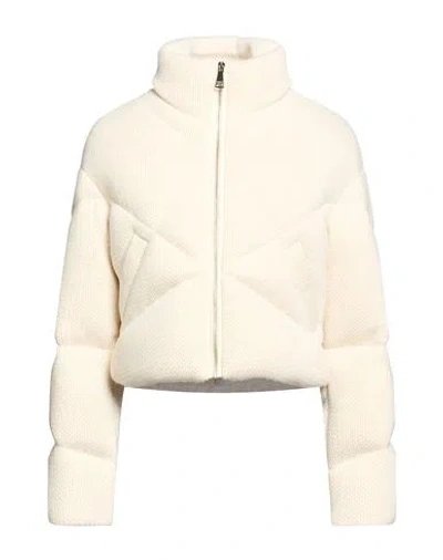 KHRISJOY KHRISJOY WOMAN PUFFER CREAM SIZE 6 ACRYLIC, VIRGIN WOOL, VISCOSE, ALPACA WOOL