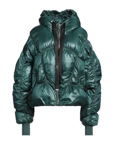 KHRISJOY KHRISJOY WOMAN PUFFER DARK GREEN SIZE 00 POLYESTER