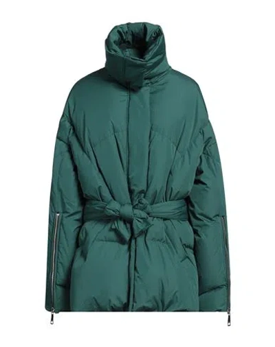 Khrisjoy Woman Puffer Emerald Green Size 2 Polyester In Green