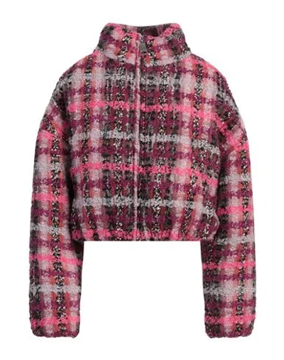 Khrisjoy Woman Puffer Fuchsia Size 1 Wool, Acrylic, Polyamide, Viscose, Polyester In Pink