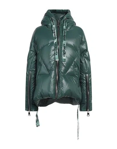 Khrisjoy Woman Puffer Green Size 00 Polyamide