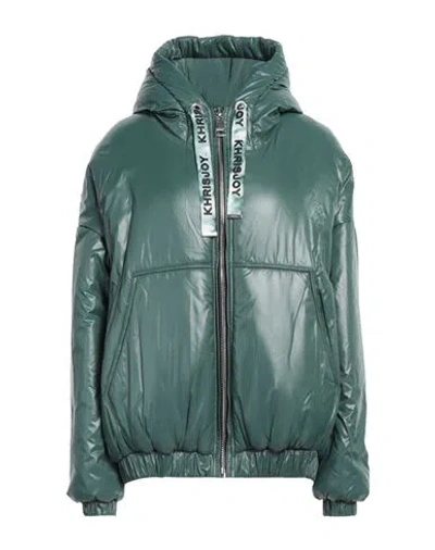 Khrisjoy Woman Puffer Green Size 00 Polyamide