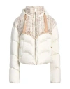 Khrisjoy Woman Puffer Ivory Size 00 Polyamide, Wool, Acrylic, Polyester, Viscose In White