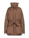 Khrisjoy Woman Puffer Khaki Size 00 Polyester In Beige