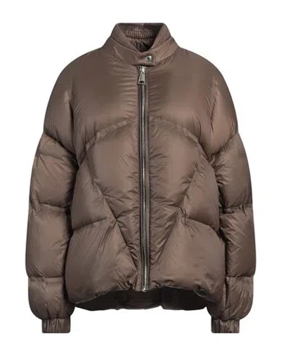Khrisjoy Woman Puffer Khaki Size 2 Polyamide In Beige