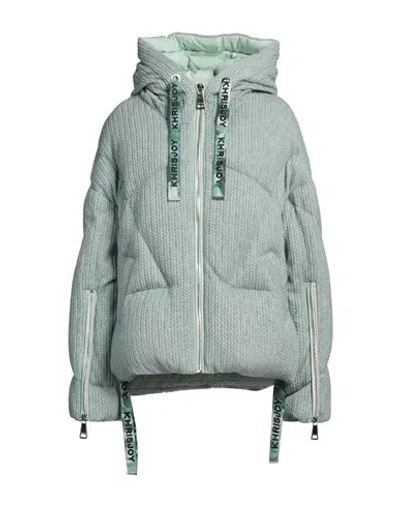 Khrisjoy Woman Puffer Light Green Size 1 Modal, Polyester, Polyamide