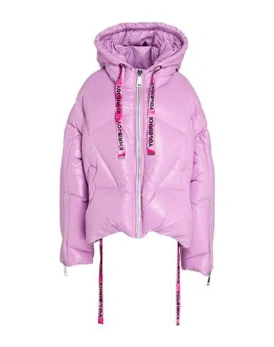Khrisjoy Woman Puffer Mauve Size 00 Polyamide In Purple