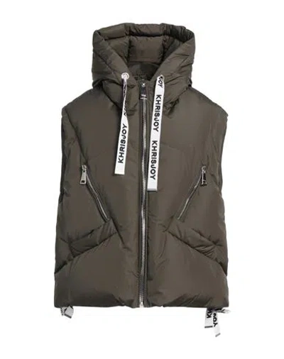 Khrisjoy Woman Puffer Military Green Size 00 Polyester