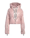 Khrisjoy Nylon Down Jacket With Hood And Drawstring In Pink