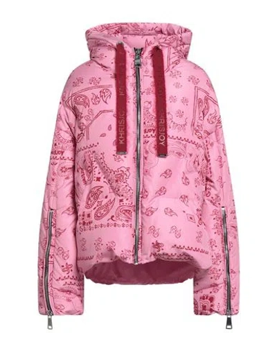 Khrisjoy Woman Puffer Purple Size 000 Polyester In Pink