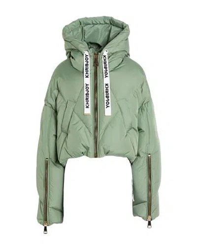 Khrisjoy Woman Puffer Sage Green Size 00 Polyester