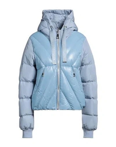 Khrisjoy Woman Puffer Sky Blue Size 00 Polyamide, Polyester In Blue