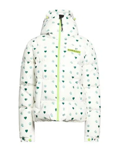 Khrisjoy Woman Puffer White Size 0 Polyurethane, Polyester