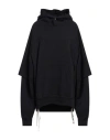 Khrisjoy Woman Sweatshirt Navy Blue Size 1 Cotton In Black