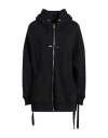 Khrisjoy Woman Sweatshirt Black Size 2 Cotton In Black