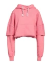 Khrisjoy Woman Sweatshirt Pink Size 1 Cotton, Rubber