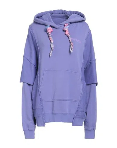 Khrisjoy Woman Sweatshirt Purple Size 0 Cotton In Purple
