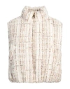 Khrisjoy Woman Vest Beige Size 00 Wool, Acrylic, Polyester, Polyamide, Viscose