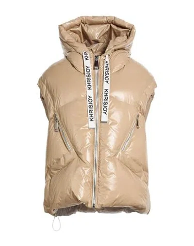 Khrisjoy Woman Vest Beige Size 1 Polyamide In Sand