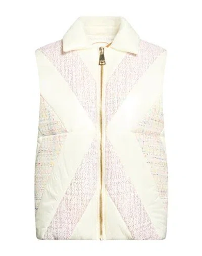 Khrisjoy Woman Vest Cream Size 000 Cotton, Acrylic, Polyester, Polyamide In Multi