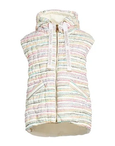 Khrisjoy Woman Vest White Size 00 Cotton, Polyester, Viscose, Polyamide In Neutral
