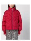 Khrisjoy Corazon Heart-shaped Pockets Puffer Jacket In Red