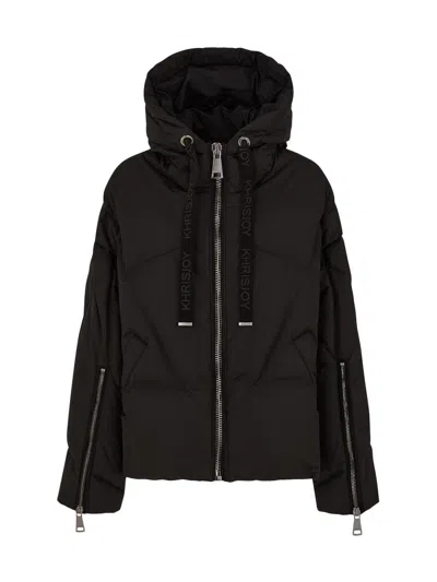 Khrisjoy Women's Crop Iconic Milano Down Jacket In Black