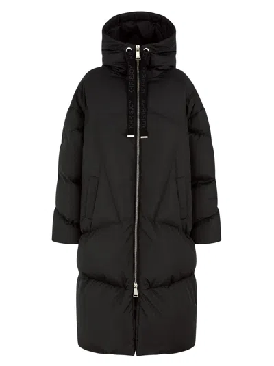 Khrisjoy Women's Long Iconic Milano Down Coat In Black