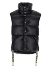 Khrisjoy Black Nylon Sleeveless Puff Shiny Down Jacket