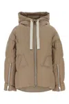 Khrisjoy Women Sand Polyester Blend Milano Down Jacket In Nude