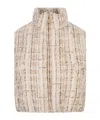 Khrisjoy Beige Tweed Joy Cropped Vest In Nude